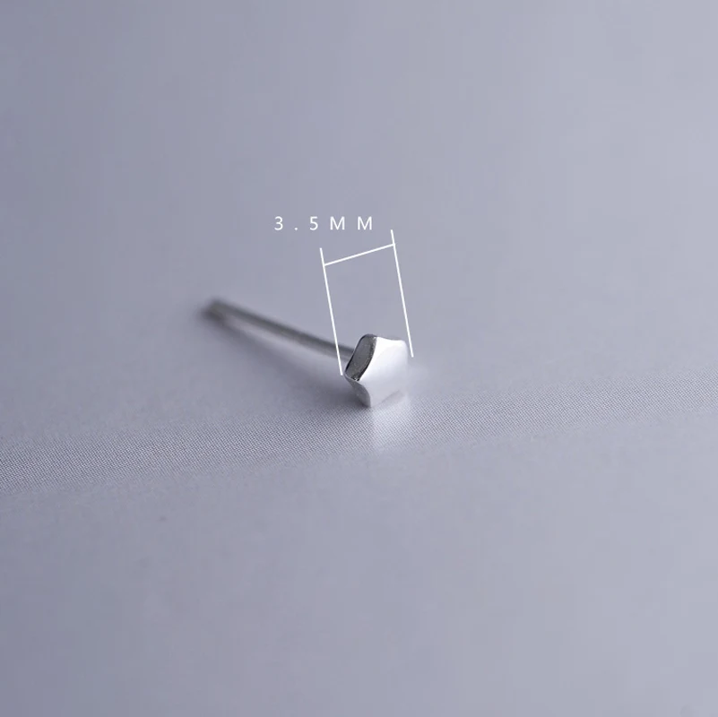 925 pureSV мини маленькие серьги гвоздики анти аллергические женские короткие