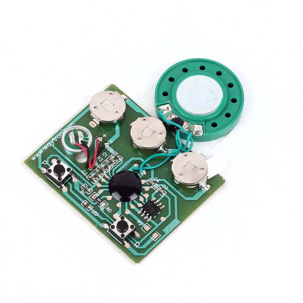 Double button Чип программист DIY диктофон доска светочувствительный аудио музыкальный ключ управление музыкальный модуль для поздравительной открытки - Цвет: Double button