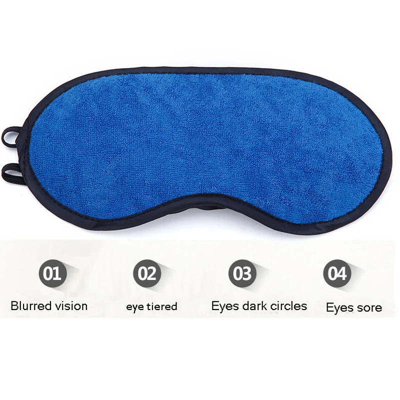 

20pcs Blue Pink Black Eyeshade Towel Goggles Sleeping Eye Mask Eyes Protection Blindfold Soft Cotton Eye Cover Eyepatch