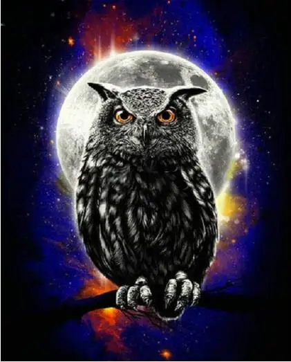 

Алмазная картина Сова Луна узор Сделай Сам 5D полная Дрель Стразы мозаика квадратная Алмазная вышивка крестиком рукоделие