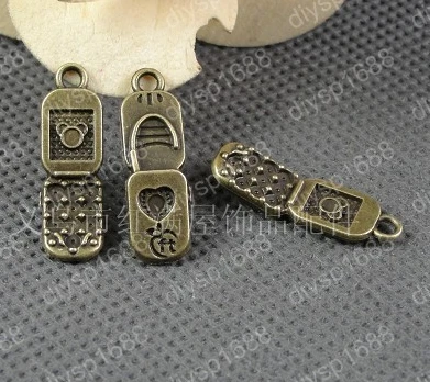 

100 шт./лот бусины из цинкового сплава с античным бронзовым покрытием 27*8 мм маленькие подвески для телефона Подвески подходят для изготовлен...