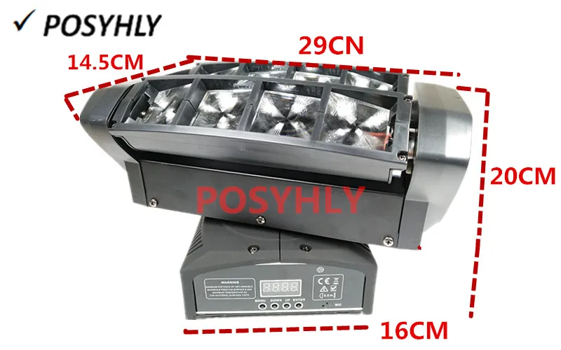 Мини LED Паук свет R2 G2 B2 W2 (rgbw 4in1) движущаяся голова луч света dmx512 управления