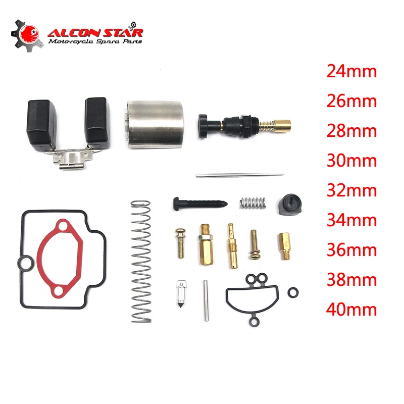 Alconstar-24 26 28 30 32 34 36 38 40 мм KEIHIN PWK KOSO OKO мотоциклетный карбюратор Carburador Ремонтный комплект с запасными струями