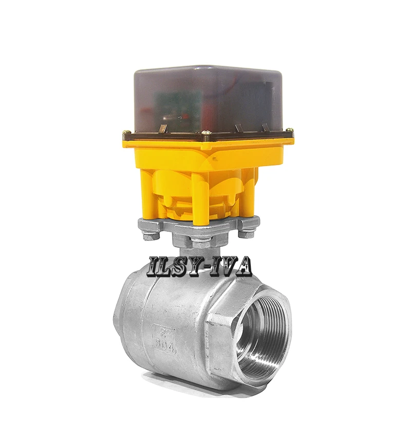 DN50 AC12V/24V/220V электрический шаровой кран из нержавеющей стали фиксированного типа