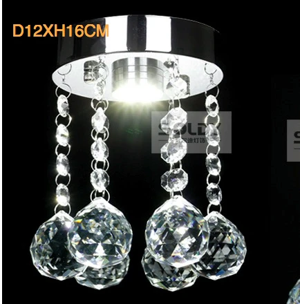 Современный круглый хрустальный светодиодный потолочный светильник Декор для