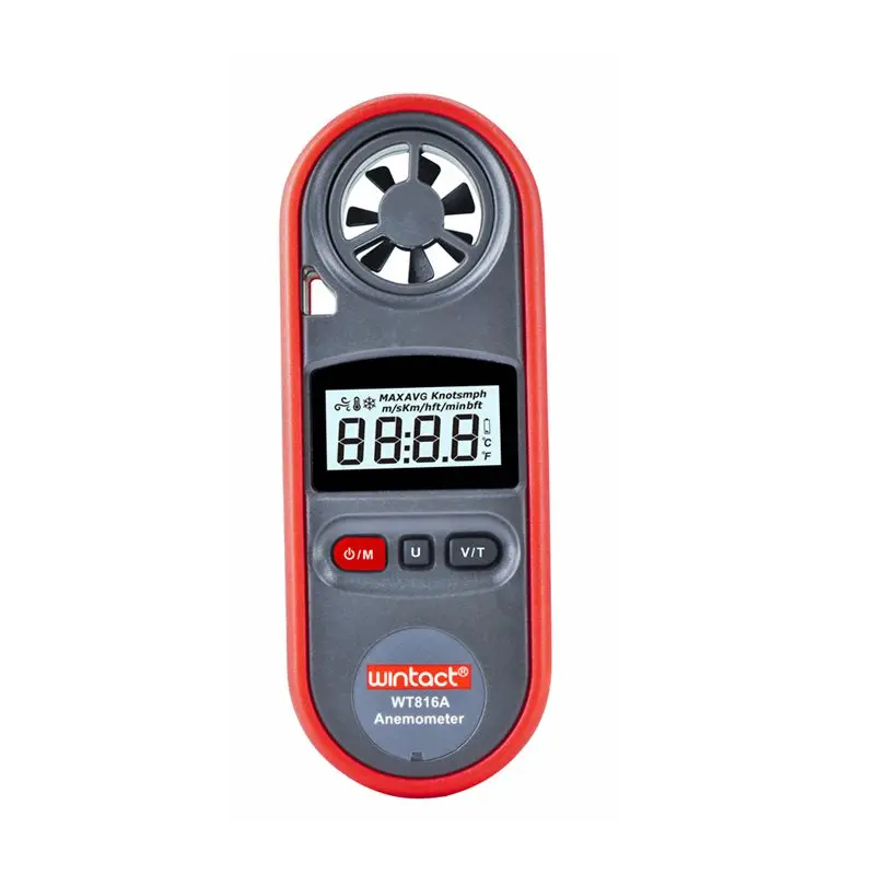 30 м/с, цифровой анемометр, шкала Бофорта, IP67, скорость воздуха-10~ 45C, температура ветра, скорость охлаждения, индикатор, измерительный прибор WT816A