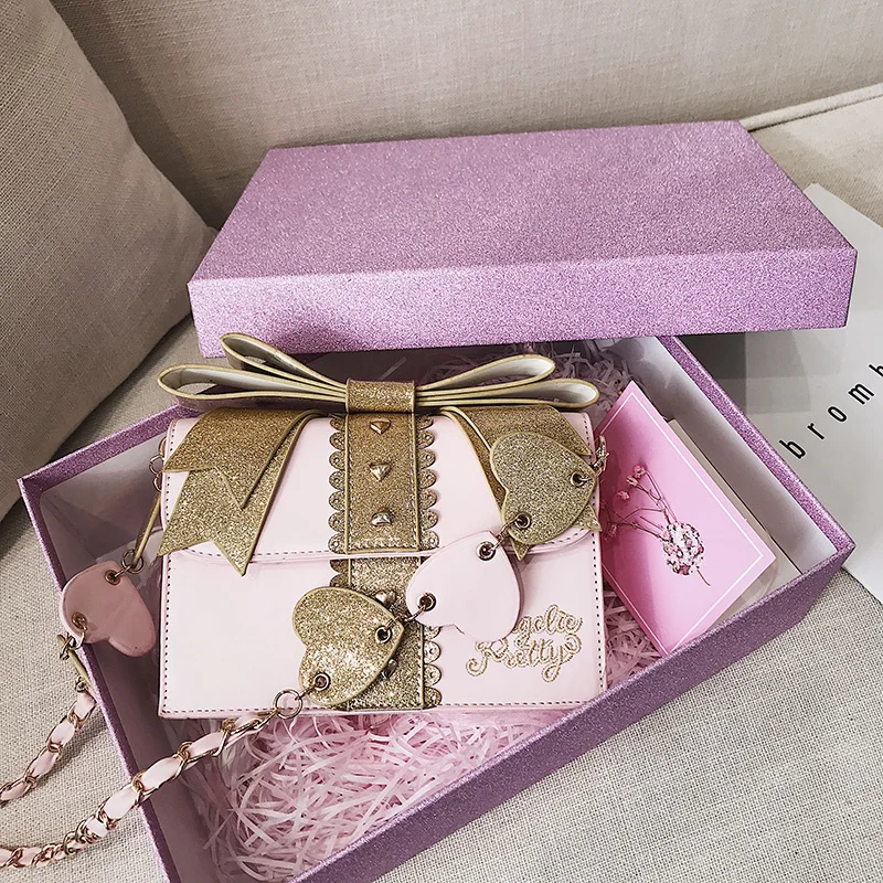 Pink Ita, модные, милые, с бантом, сумки на плечо, женские, милые, красные, сумки, известный бренд, дизайнерские, для девушек, кожа, сумка на плечо, Лолита, Kawaii, клатч - Цвет: Pink