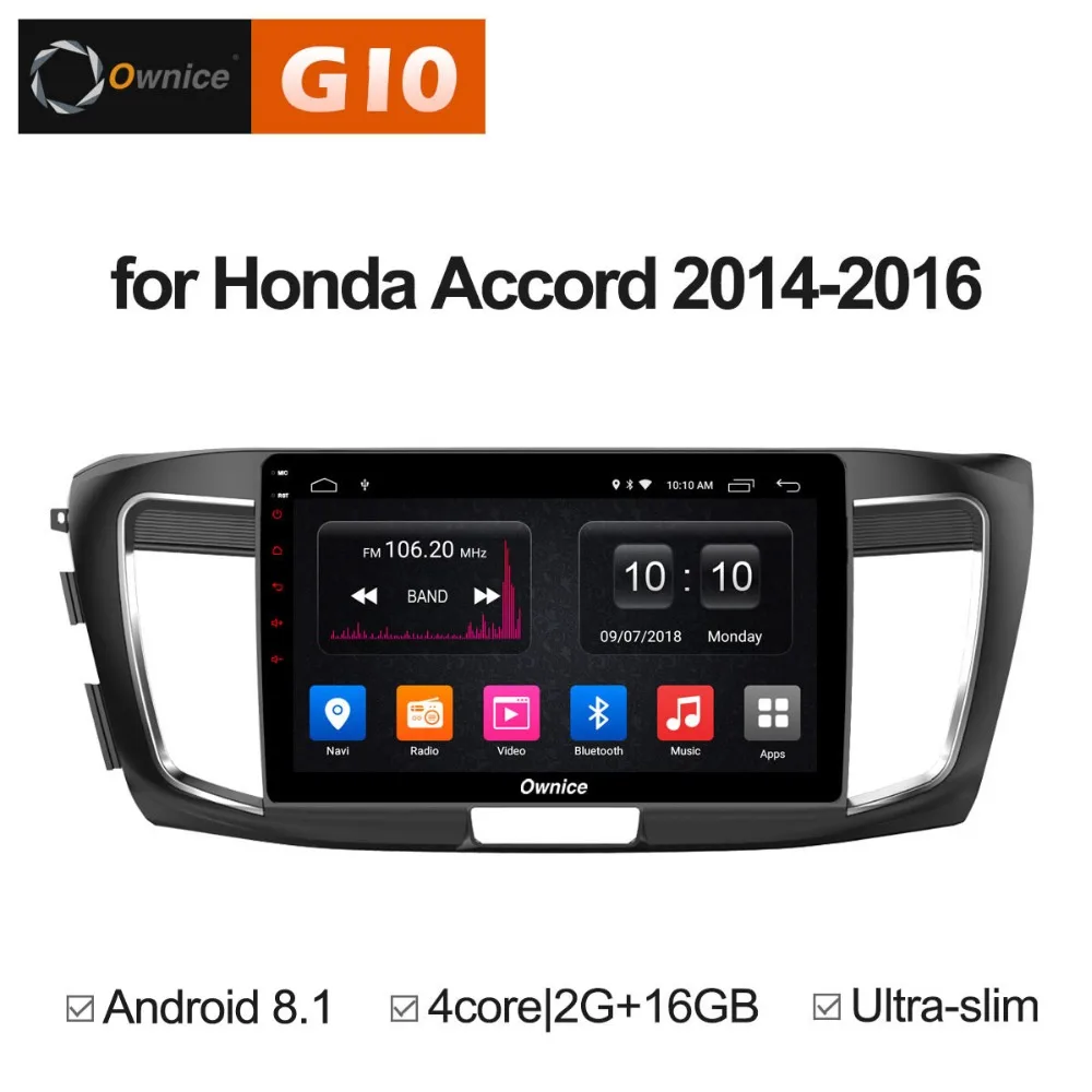 Четырехъядерный 10 1-дюймовый Android 8 1 2 Гб RAM автомобильный dvd-плеер для Honda accord 2014 2015