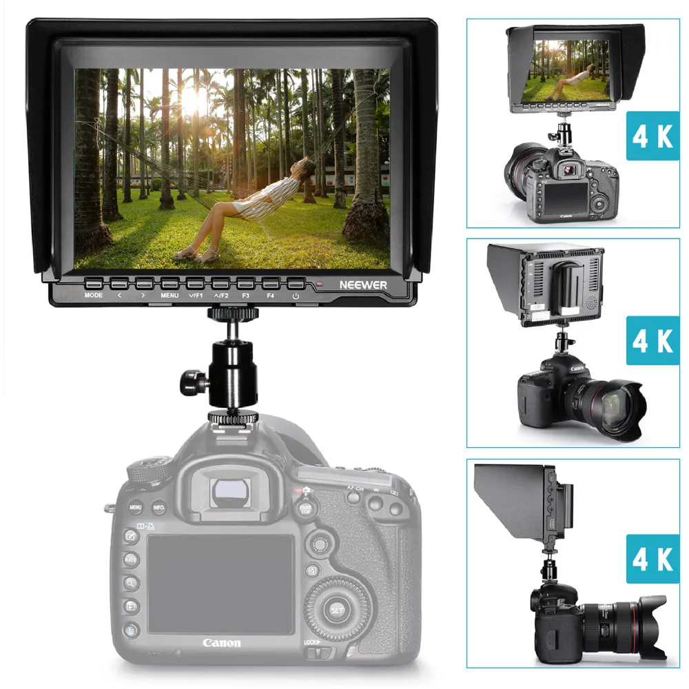 Neewer NW74K 7 &quotUltra HD 4K камера монитор зарядный комплект для Sony Canon Nikon Olympus Pentax экран USB