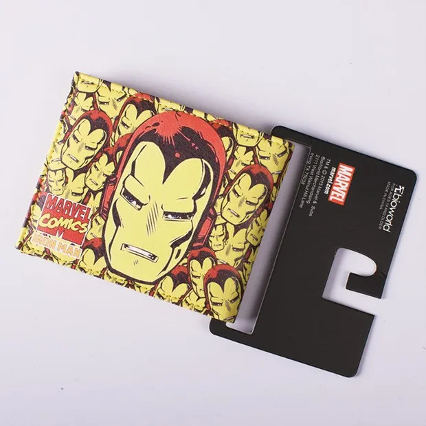 Comics DC Marvel кошелек Капитан Америка карты сумки известный Амин Мультфильм кожаный мужской повседневное Фирменные женские кошельки