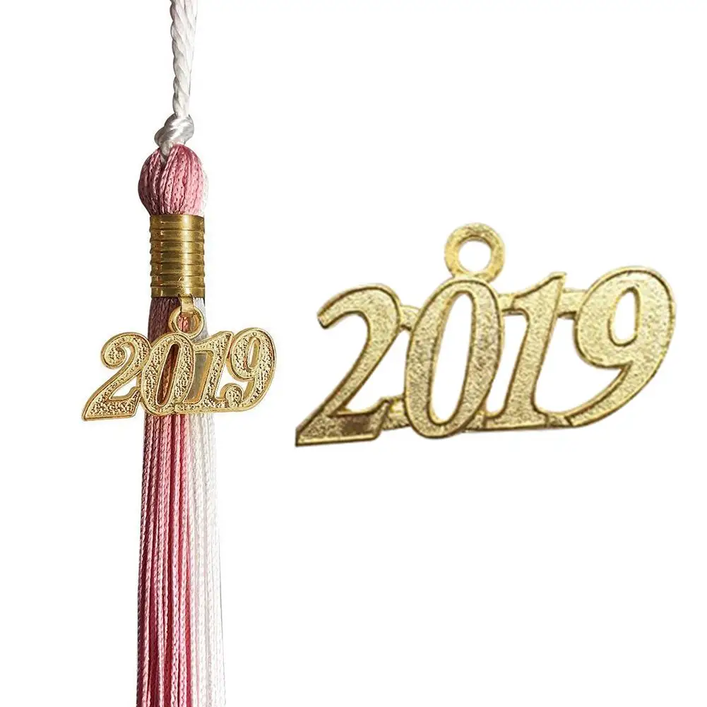 Сплав 2019 года Шарм Кулон выпускной кисточкой коллаж Кепка выпускники шляпа