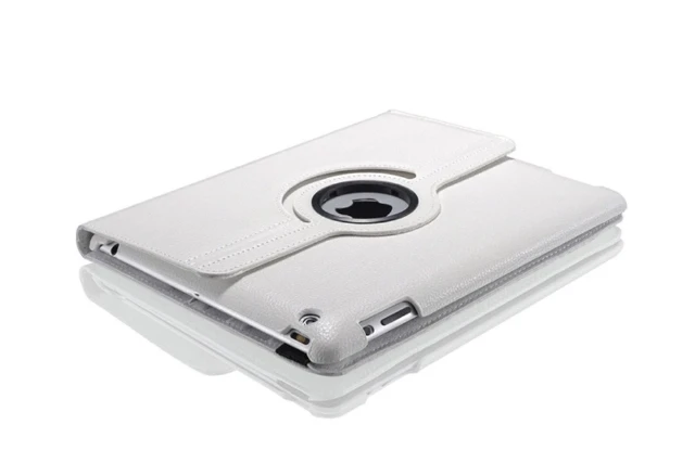 Кожаный умный чехол с поворотом на 360 градусов для Apple ipad Air 1 Air 2 ipad 5 ipad 6 ipad 9,7 A1822 A1823 A1893 - Цвет: Белый