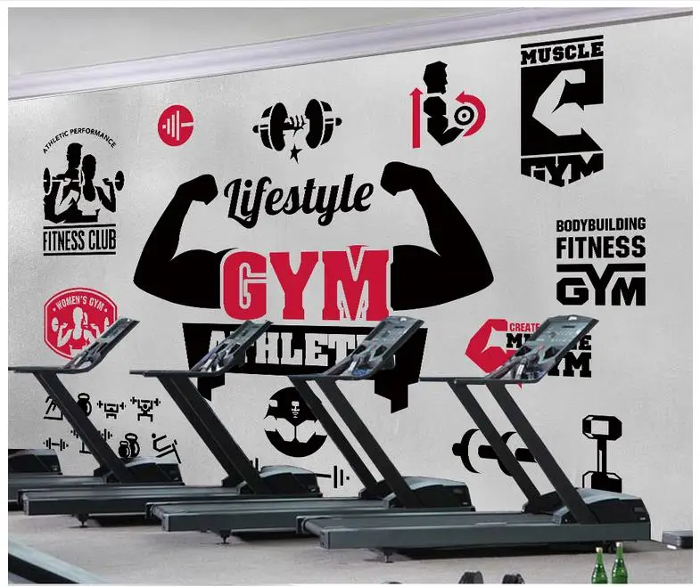

3d wallpaper 3d murals wallpaper for walls 3 d Gym mural custom Hand-painted contracted gym background wall paper decoration