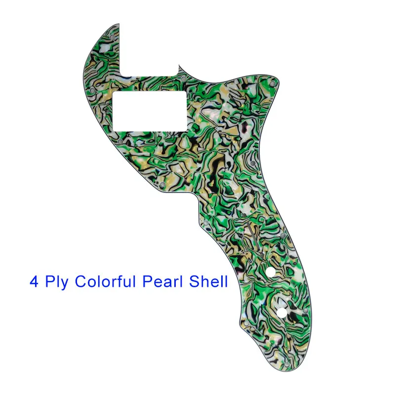 Colorful Pearl Pleroo пользовательские гитарные части-для США Thinline Tele 69 гитарная накладка с PAF хамбакером царапина пластины, Многоцветный выбор - Цвет: Colorful Pearl