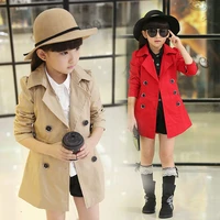 girls trench coats double breasted jackets for girls clothing tops kids windbreaker spring autumn outerwear for 5 12 years old