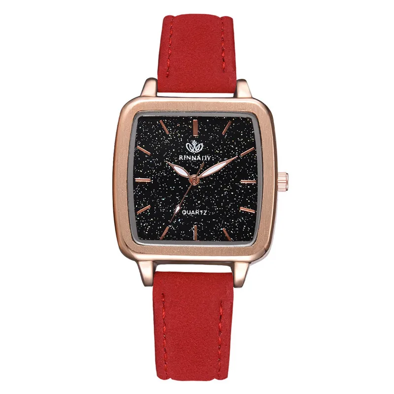 Женские наручные часы с квадратным циферблатом Короткие повседневные кварцевые