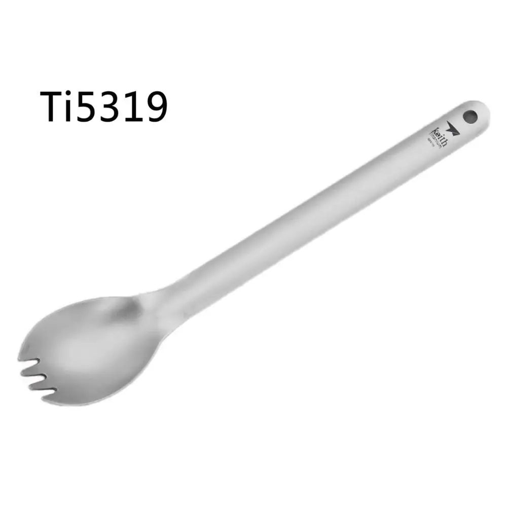 Ti5319 Keith Открытый Кемпинг титановая Складная ложка длинная ручка ложка с открывалкой пива только 20 г - Цвет: Ti5319