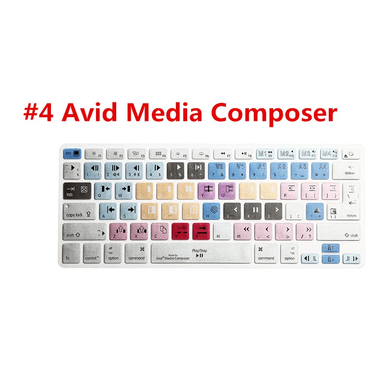 Чехол-клавиатура для Macbook Pro Air 13 15 3 4 Adobe Prime Final Cut X AI PS Shortcut Avid Media Composer | Компьютеры и