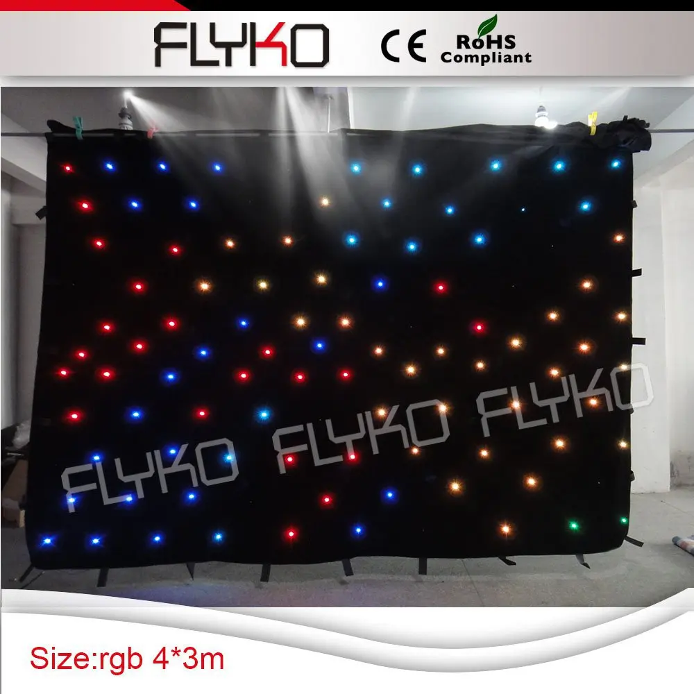 Полноцветный светодиодный экран для занавесок высококачественный занавес