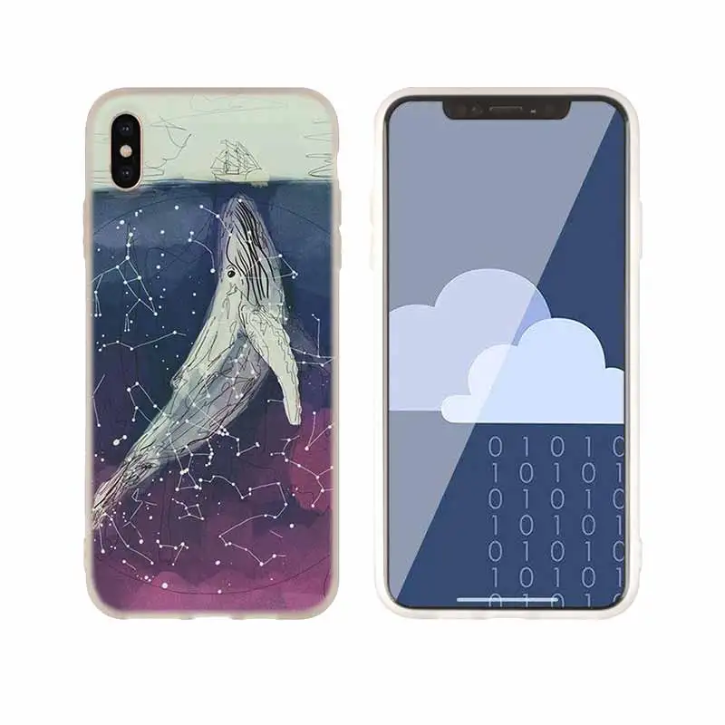 as the picture 04 Чехол для телефона s силиконовый мягкий чехол для iPhone 11 Pro X XS Max XR 6 6S 7 8 Plus 5 4S SE милый чехол с акварельным Китом аниме - Цвет: as the picture 04