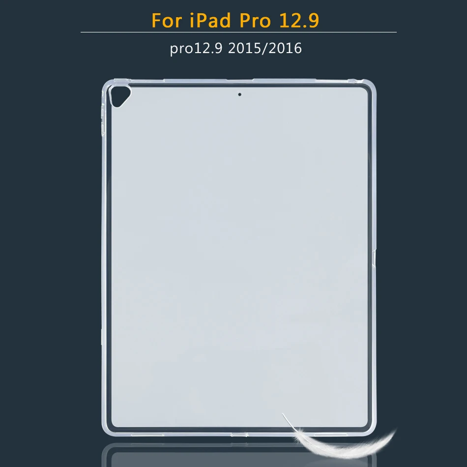 Pro12.9(2015 2016) Силиконовый чехол для Apple iPad Air 1/Air 2/Pro 9,7 10,5 12,9 11 Мягкий ТПУ чехол Обложка для iPad 9,7 mini 1, 2, 3, 4, 5 лет - Цвет: Pro12.9(2015 2016)