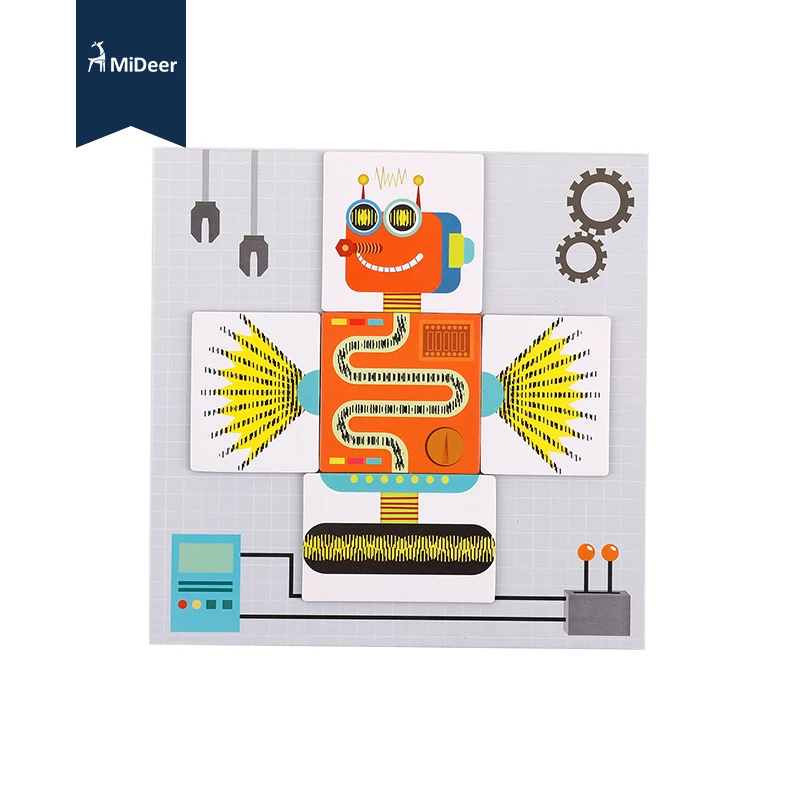 Mideer подвижные головоломки решетки Магнитные Головоломки роботы Детские пазлы