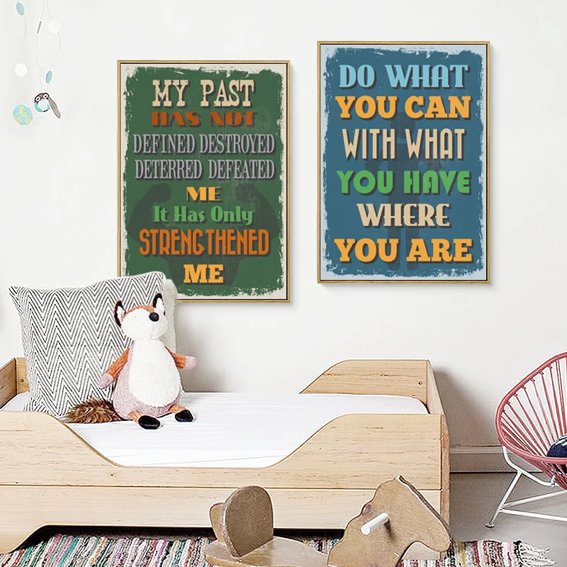 Элегантный поэтический вдохновляющий Ретро Стиль Английский современный холст