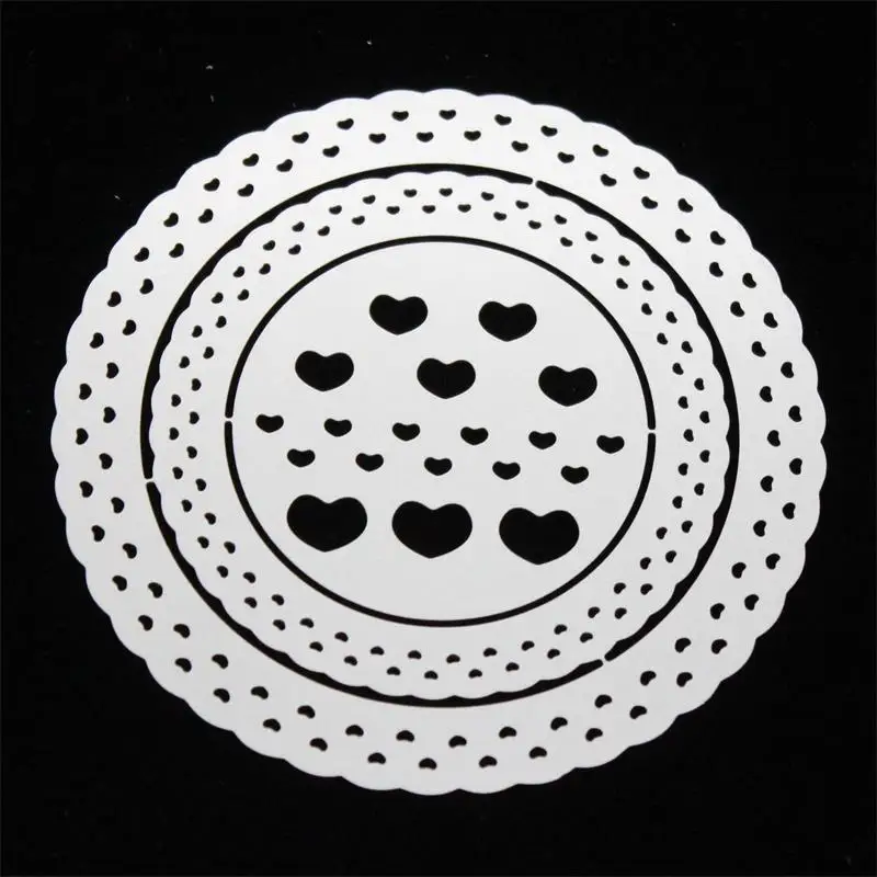 KSCRAFT сердце кружево Doily металлические режущие трафареты для DIY