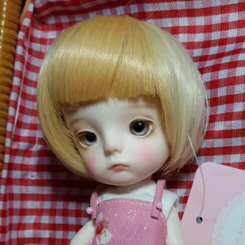 Корея Термостойкое волокно короткие темно-блонд bjd кукла аксессуары 1/3 1/4 1/6 боб парики на выбор - Цвет: T0935 88