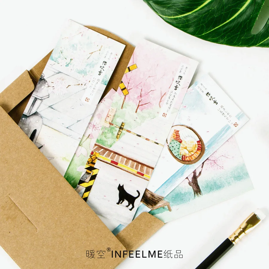 30 шт./упак. Новый Сакура снег вишня Закладки канцелярские школьные офис подарок S