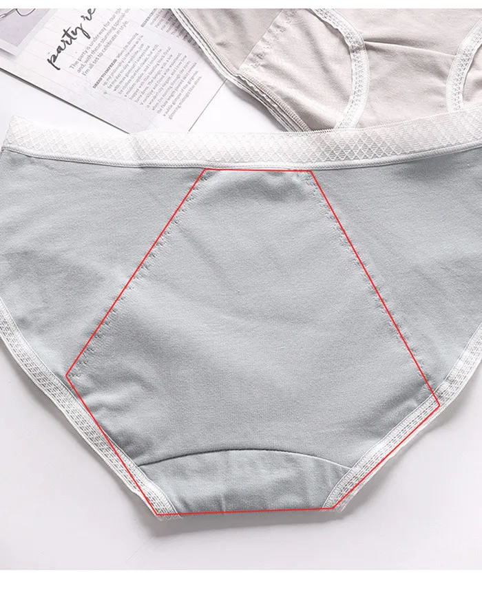 MEIZICHARMS Warm Female Physiological Pants Leak Period Cotton Menstrual Women Underwear Breathable Briefs High Waist Soft