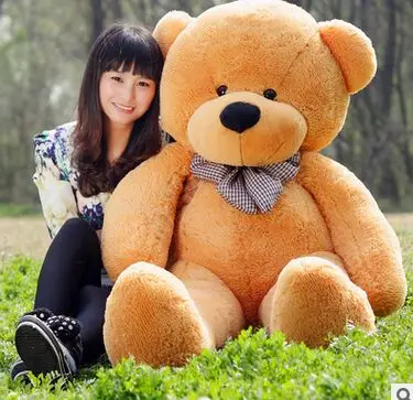 

stuffed toy huge 160CM tan teddy bear plush toy soft throw pillow toy birthday gift Xmas gift d2009