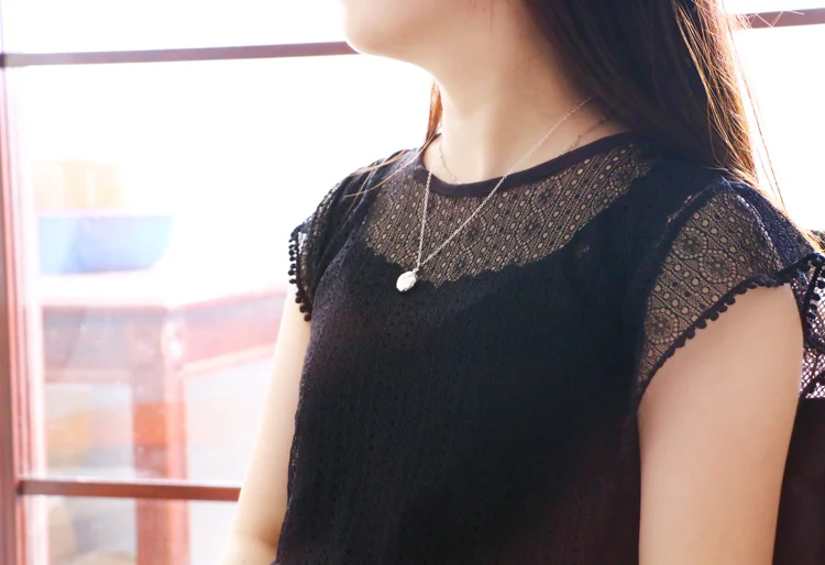 Модное круглое посеребренное украшение подвеска оптовая продажа ожерелье