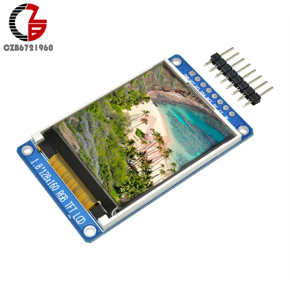 

1.8 inch 128x160 Digital LCD Display Module Full Color RGB TFT LCD Screen SPI ST7735S IC Driver DC 3.3V for Arduino