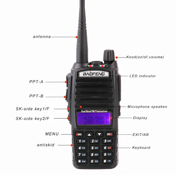 Рация Baofeng 2 шт. 20 км двухдиапазонный радиосканер taki walki для двух каналов