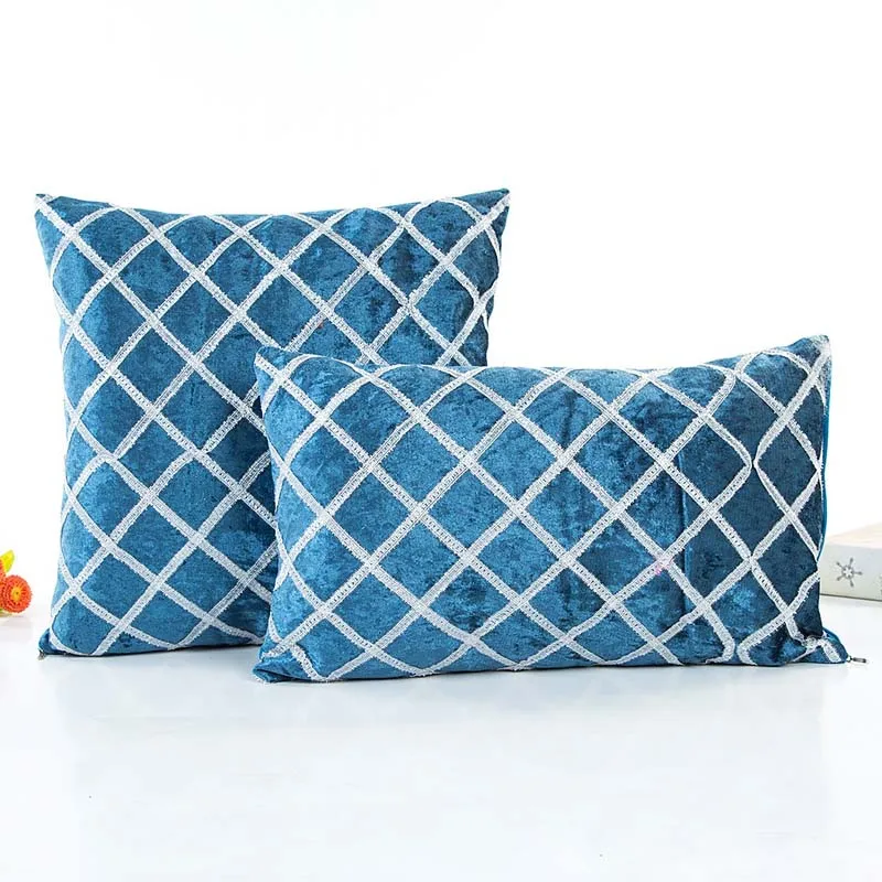 Диванные подушки, Наволочки для подушек, Cojines Decorativos Coussin, декоративная наволочка для автомобильных подушек, Kussenhoes Travesseiro Capa Almofada - Цвет: Blue
