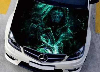 Левая сторона наклейка на капот автомобиля HD струйный волк лес наклейка на капот автомобиля Стайлинг Наклейка Декор Монстр винил водонепроницаемый солнцезащитный крем - Название цвета: 3