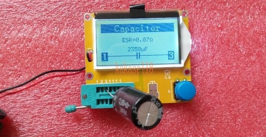 Mega328 цифровой Транзистор тестер Диод Триод Емкость ESR метр MOS/PNP/NPN LCR 12864 ЖК-экран