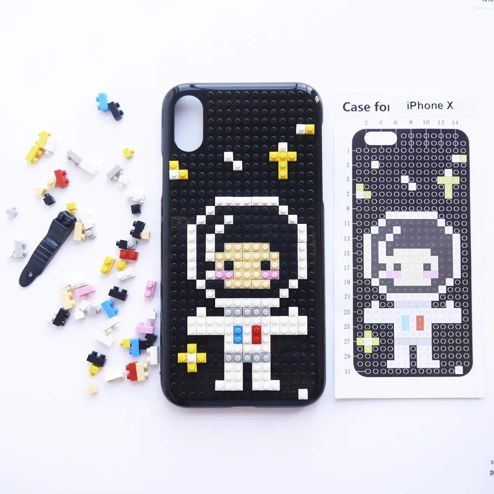 3D Legos блоки DIY телефон ПК Жесткий Чехол для iPhone 7 8 Plus 6 6s XS Max X Samsung S7 edge Для Huawei P10 Xiaomi