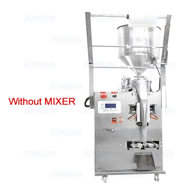 without mixer ZONESUN Автоматическая паста Чили масляный соус масло уксус вода герметизация количественная Жидкостная упаковочная машина разливочная машина - Цвет: without mixer