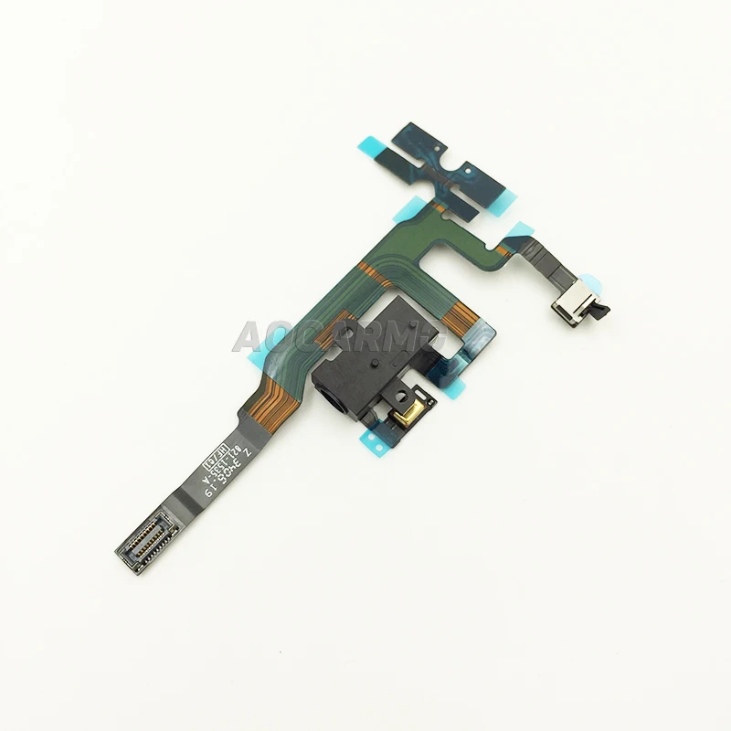 Aocarmo для iPhone 4S, белый, черный разъем для наушников, бесшумный переключатель, Кнопки громкости, аудио гибкий кабель