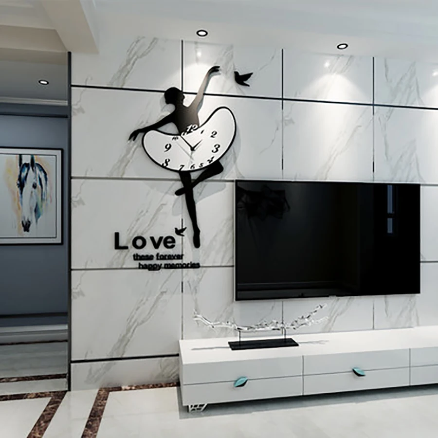 Личные часы настенные в скандинавском стиле для гостиной Современные Простые