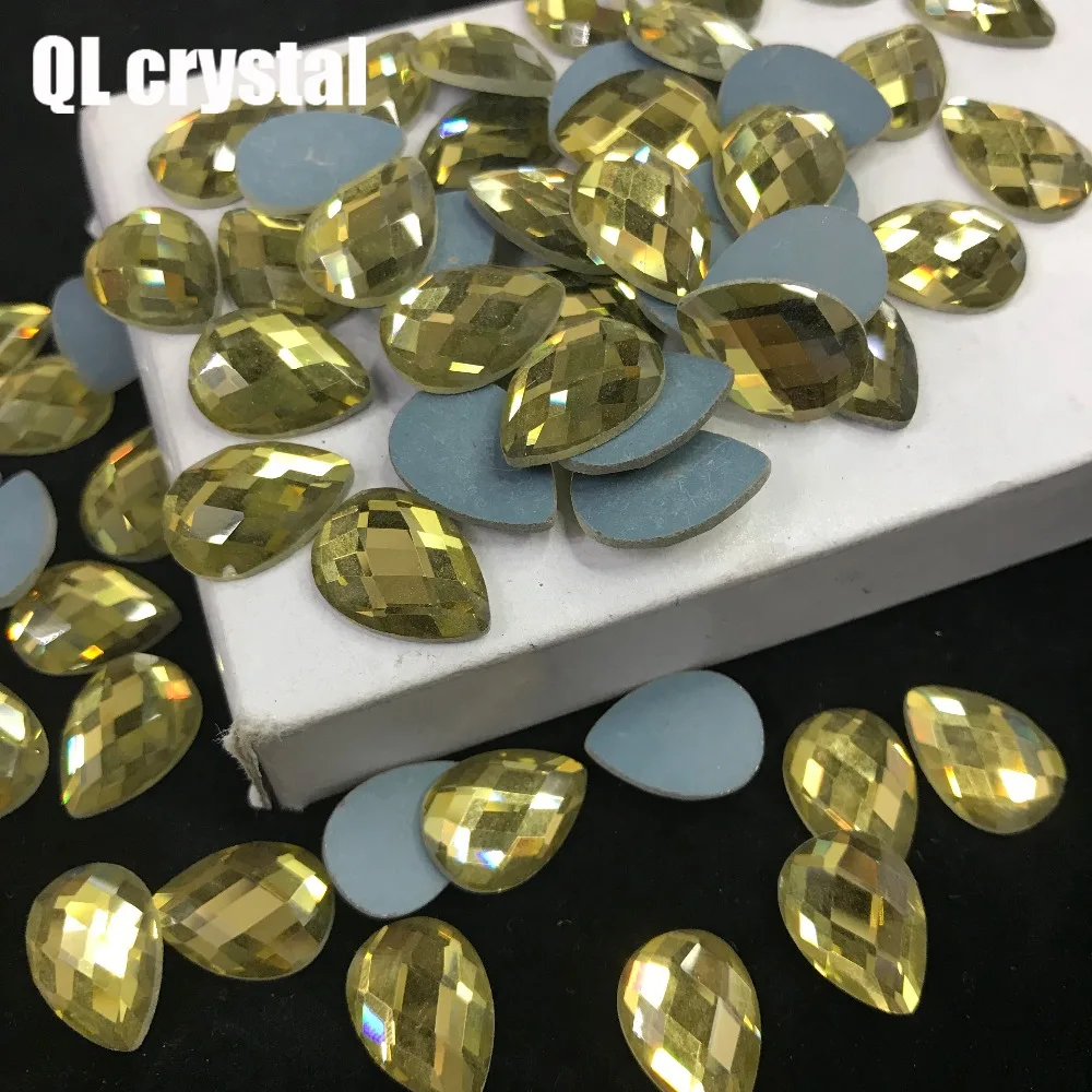 QL Кристалл 13x18 мм кристалл популярная DIY Одежда Обувные сумки клей на плоской