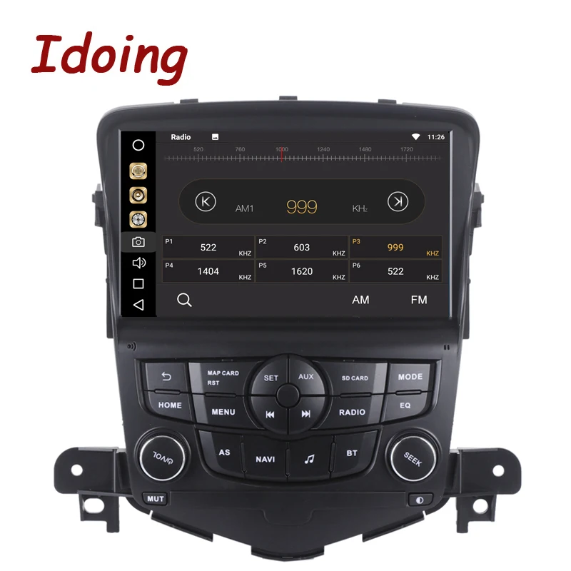 Idoing 1Din 8 дюймов 4G RAM 32G ROM руль Android8.0/7 1 автомобильный мультимедийный плеер Fit Chevrolet