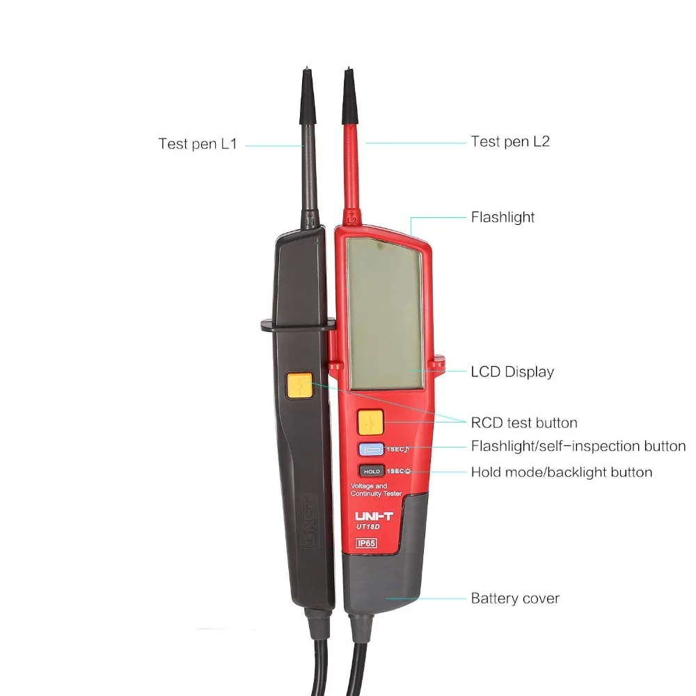 UNI-T UT18C UT18D Автоматический диапазон измеритель напряжения непрерывность RCD тестер
