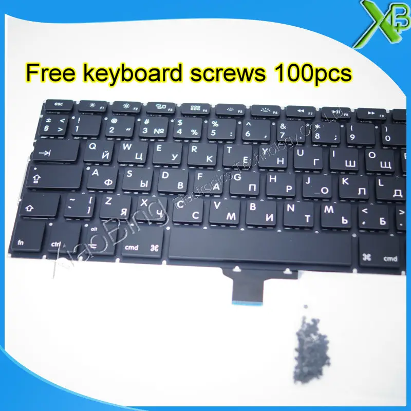 Совершенно новая Русская клавиатура + 100 винтов для клавиатуры MacBook Pro 13 3 дюйма A1278
