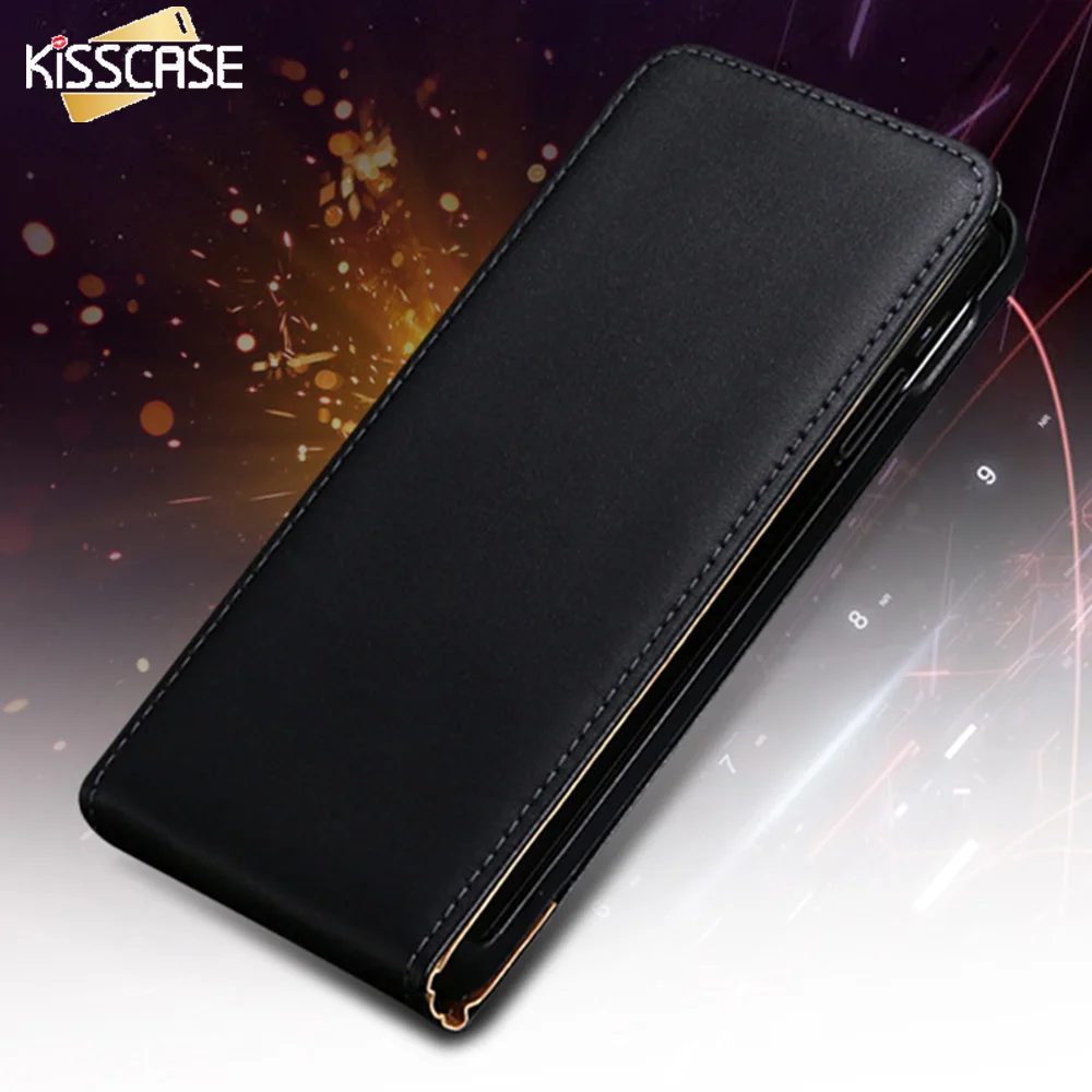 Роскошный чехол KISSCASE из натуральной кожи для Samsung Galaxy Note 2 N7100 II Вертикальный флип