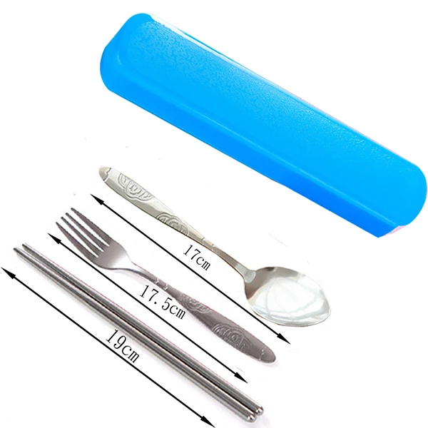 a set of cutlery Экологичный Ланч-бокс из боросиликатного стекла, бэнто-бокс для микроволновой печи, герметичный контейнер для еды, школьный Ланч-бокс, изоляционные сумки для детей - Цвет: a set of cutlery