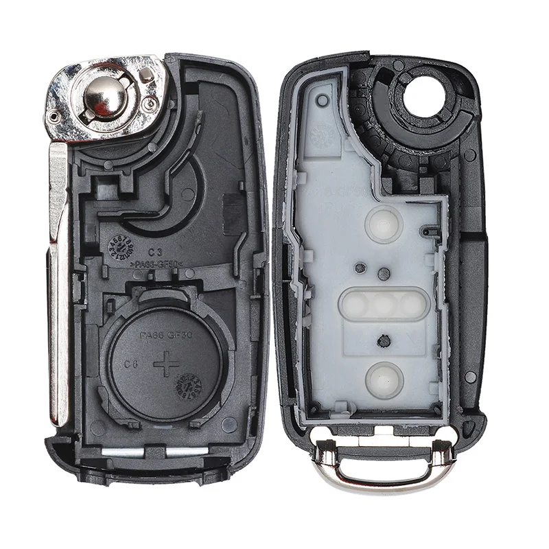 KEYECU для Volkswagen Passat Polo Seat Altea Ibiz Skoda Yeti 2 / 3 кнопочный раскладной чехол автомобильного