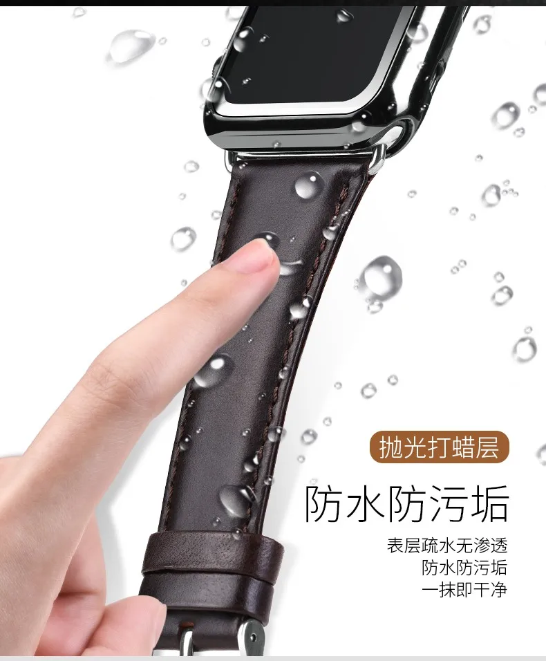 HOCO ремешок для Apple Watch из натуральной воловьей кожи Браслет для Apple iWatch серии 1/2/3/4 браслеты 42 мм 38 мм 44 мм 40 мм